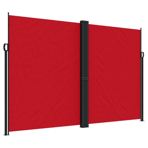 Infällbar sidomarkis röd 220x1200 cm