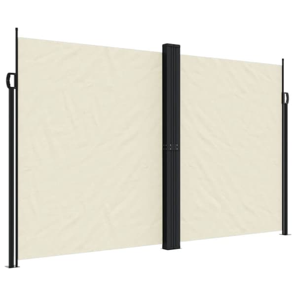 Infällbar sidomarkis gräddvit 200x1000 cm