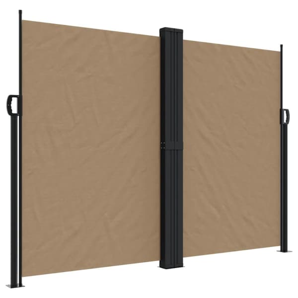Infällbar sidomarkis taupe 180x600 cm