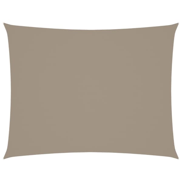 Solsegel oxfordtyg rektangulärt 6x8 m taupe