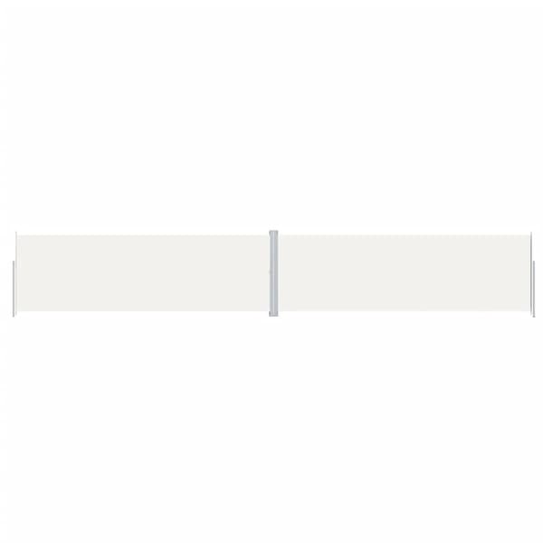 Infällbar sidomarkis gräddvit 200x1200 cm
