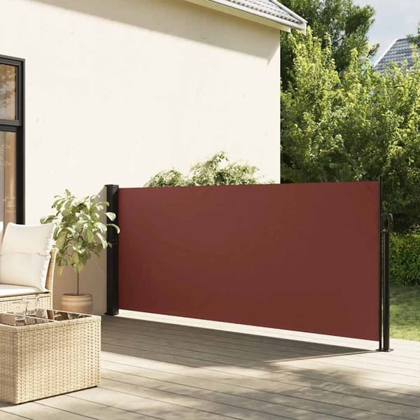 Indragbar sidomarkis brun 117x300 cm