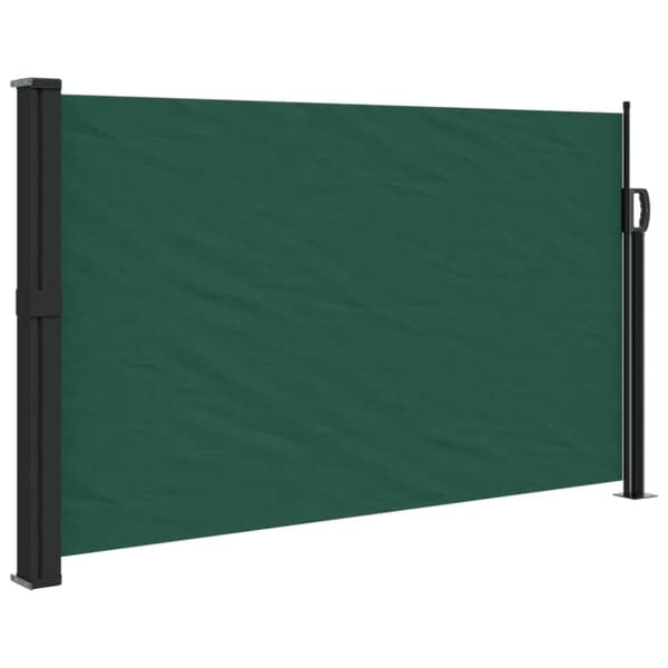 Infällbar sidomarkis mörkgrön 120x600 cm