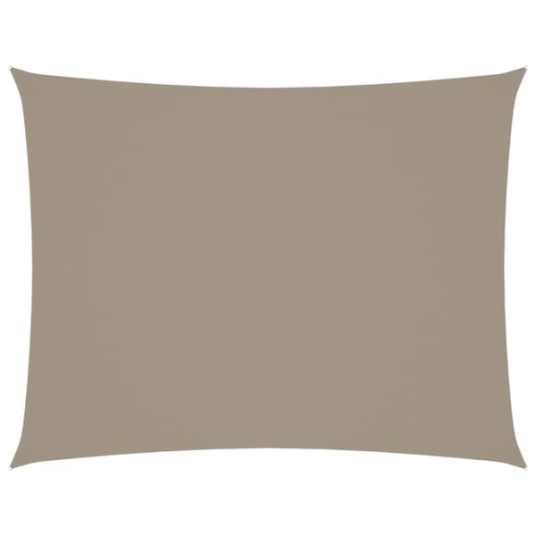 Solsegel oxfordtyg rektangulärt 5x7 m taupe