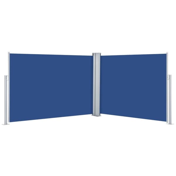 Infällbar sidomarkis blå 100x1000 cm