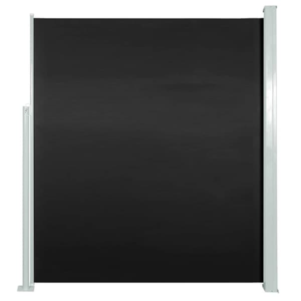 Infällbar sidomarkis 160 x 500 cm svart