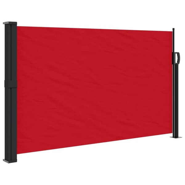 Infällbar sidomarkis röd 120x600 cm