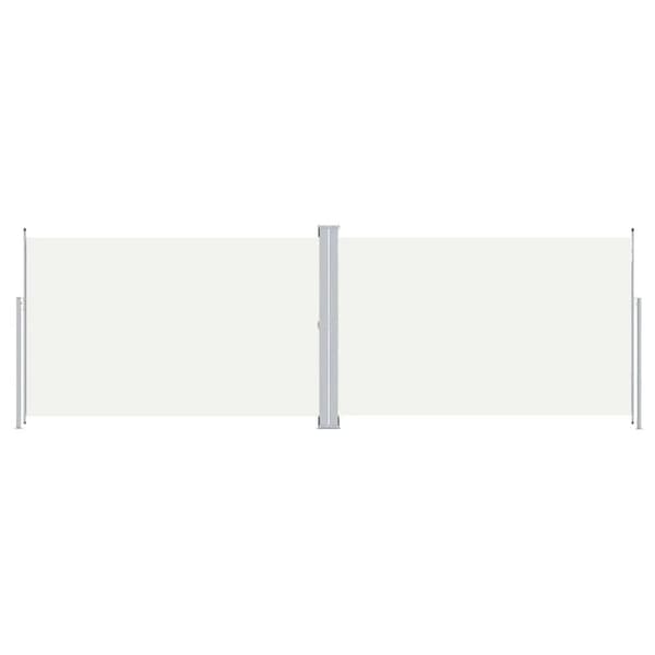 Infällbar sidomarkis 220x600 cm gräddvit