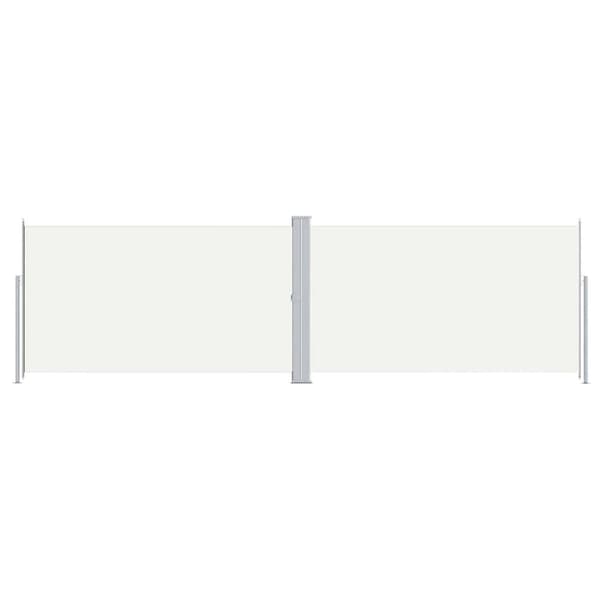 Infällbar sidomarkis 180x600 cm gräddvit