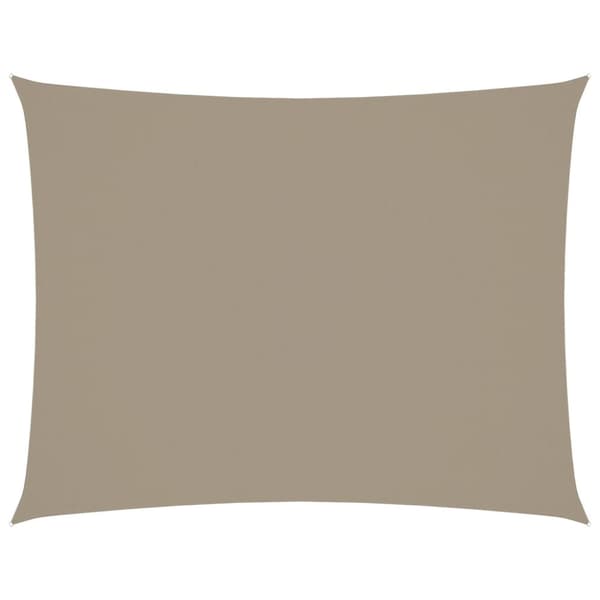 Solsegel oxfordtyg rektangulärt 3x6 m taupe