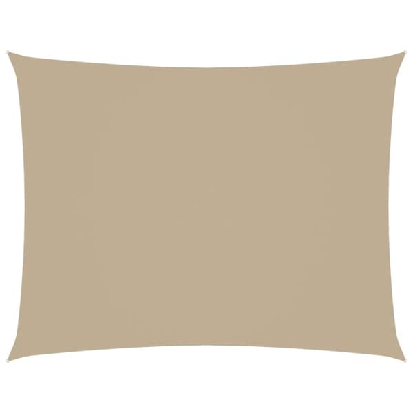 Solsegel oxfordtyg rektangulärt 3,5x4,5 m beige