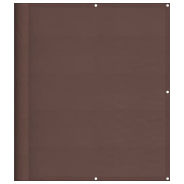 Balkongskärm brun 120x800 cm 100% polyester oxford