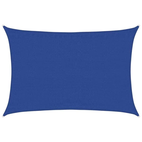 Solsegel 160 g/m² rektangulär blå 3,5x5 m HDPE