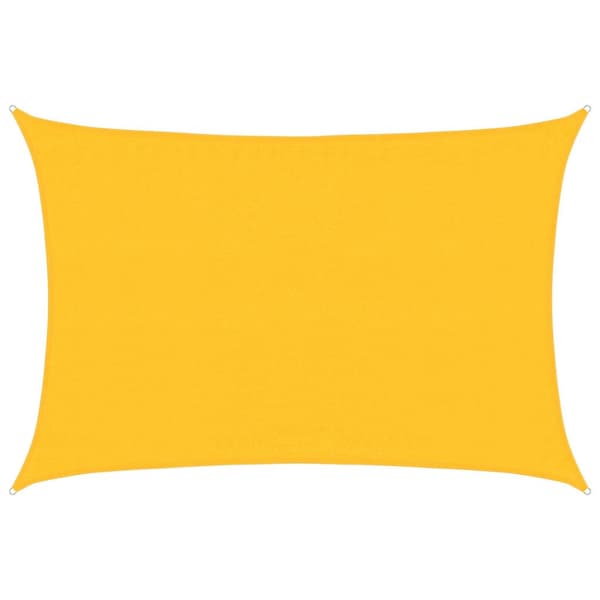 Solsegel 160 g/m² rektangulär gul 3,5x5 m HDPE