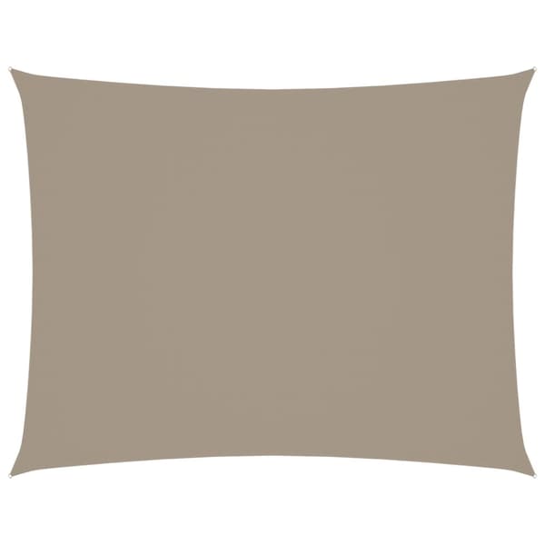 Solsegel oxfordtyg rektangulärt 3x4 m taupe