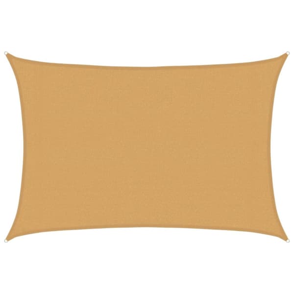 Solsegel 160 g/m² rektangulär sand 3x5 m HDPE