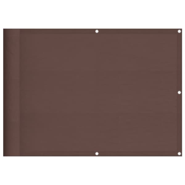 Balkongskärm brun 75x800 cm 100% polyester oxford