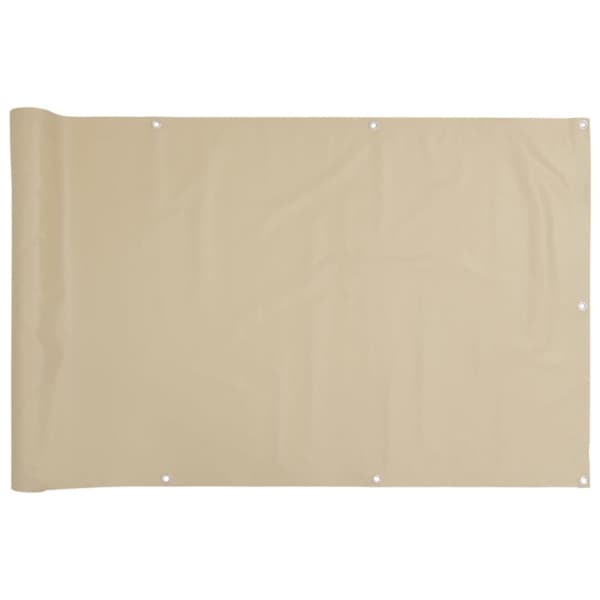 Balkongskärm beige 120x600 cm oxfordtyg