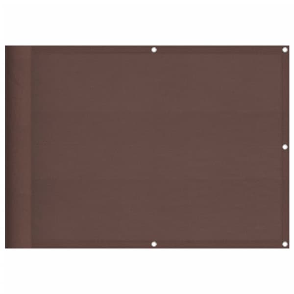 Balkongskärm brun 75x700 cm 100% polyester oxford