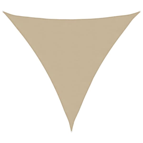 Solsegel oxfordtyg trekantigt 3x3x3 m beige
