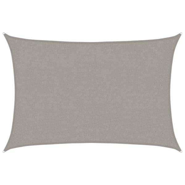 Solsegel 160 g/m² rektangulär ljusgrå 2x2,5 m HDPE