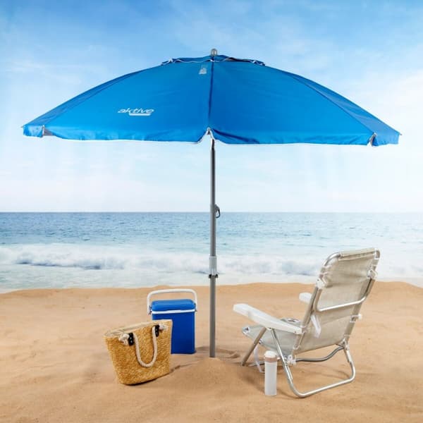 Aurinkovarjo Aktive Blå Polyester Aluminium 220 x 225 x 220 cm (6 enheter)