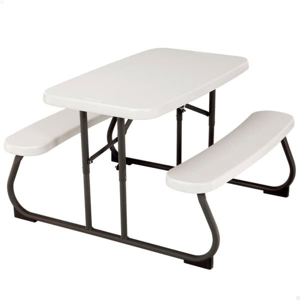 Børnebord Lifetime Flødefarvet Foldbar Picnic 82,5 x 53,5 x 90 cm Stål Plastik