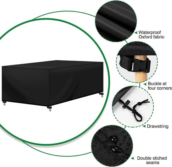 Rootz Udendørs møbelbetræk - Havepresenning - Beskyttende terrassebetræk - 420D Oxford stof - Vandtæt - Vindtæt design - 110 cm x 90 cm x 85 cm