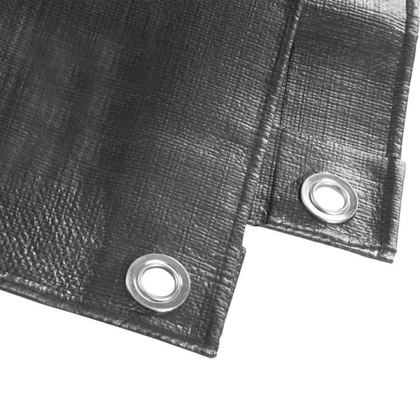 Rootz Heavy Duty Vandtæt presenning - Beskyttende presenning - Barcover - Højdensitet PE - UV-bestandig - 180 g/m² - 50 cm metaløjer