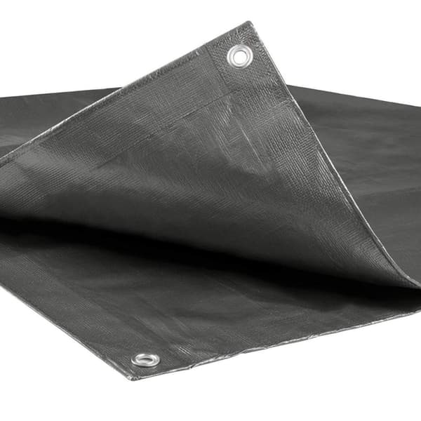 Rootz Heavy Duty Vandtæt presenning - Beskyttende presenning - Barcover - Højdensitet PE - UV-bestandig - 180 g/m² - 50 cm metaløjer