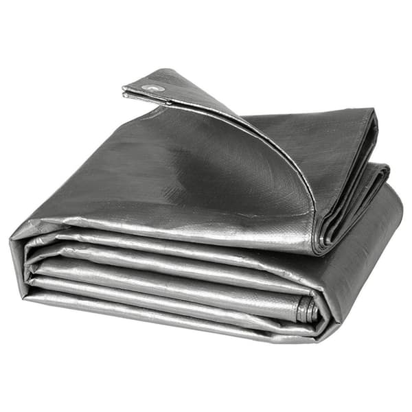 Rootz Heavy Duty Vandtæt presenning - Beskyttende presenning - Barcover - Højdensitet PE - UV-bestandig - 180 g/m² - 50 cm metaløjer