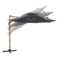Pikkukuva 3 / 7: AXI Marisol Parasol Brown/Grey - Parasol large 300x300 cm - Ripustettava aurinkovarjo, Alumiinirunko, 360° Kierto, Parvekkeen aurinkovarjo 3x3 -