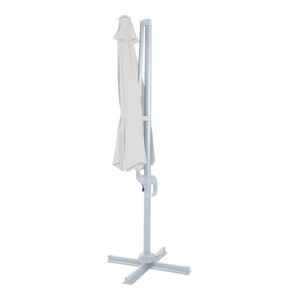 AXI Marisol Parasoll Vit/Beige - Parasoll stort 300x300 cm - Hängparasoll, Aluminiumram, 360° Rotation, Parasoll balkong 3x3 - UV-resistent