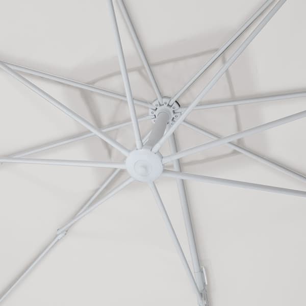 AXI Marisol Parasoll Vit/Beige - Parasoll stort 300x300 cm - Hängparasoll, Aluminiumram, 360° Rotation, Parasoll balkong 3x3 - UV-resistent