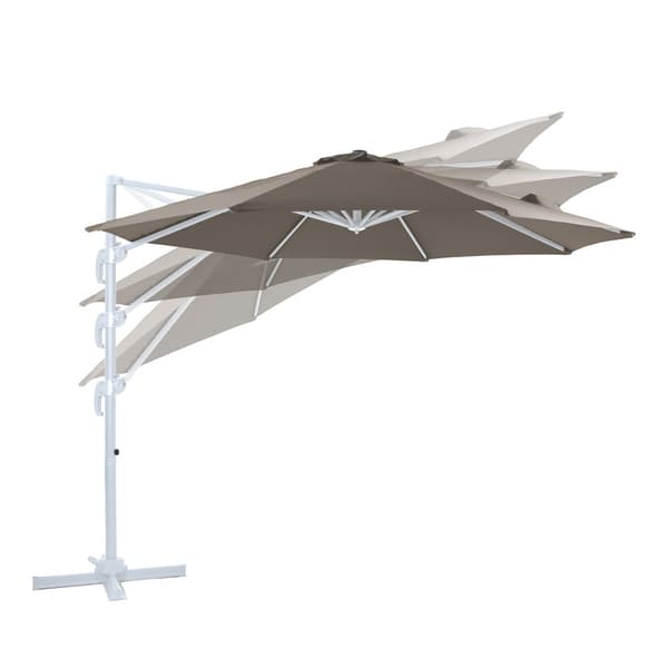 AXI Marisol Parasoll  Vit/Tupe -  Parasoll stort  300x300 cm - Hängparasoll, Aluminiumram, 360° Rotation, Parasoll balkong 3x3 - UV-resistent