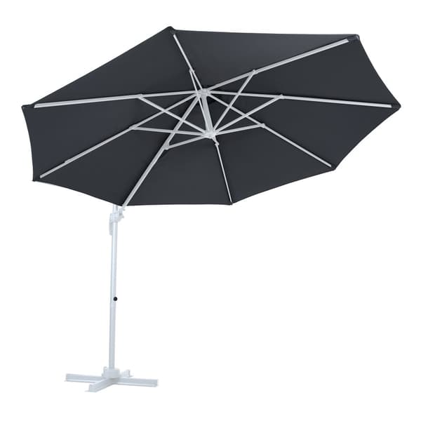 AXI Marisol Parasoll  Vit/Grå -  Parasoll stort  300x300 cm - Hängparasoll, Aluminiumram, 360° Rotation, Parasoll balkong 3x3 - UV-resistent