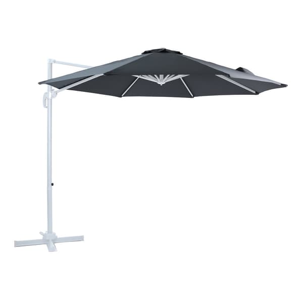 AXI Marisol Parasoll  Vit/Grå -  Parasoll stort  300x300 cm - Hängparasoll, Aluminiumram, 360° Rotation, Parasoll balkong 3x3 - UV-resistent