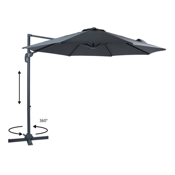AXI Marisol Parasol Brown/Beige - Parasol large 300x300 cm - Ripustettava aurinkovarjo, Alumiinirunko, 360° Kierto, Parvekkeen aurinkovarjo 3x3 -