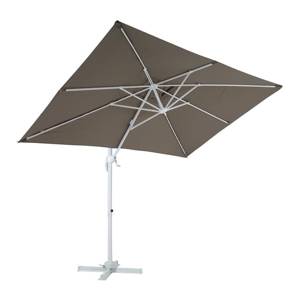 AXI Coco Parasoll  Vit, Duvgrå -  Parasoll stort  200x300 cm  - Hängparasoll, Aluminiumram, 360° Rotation, Parasoll balkong 3x3 - UV-resistent