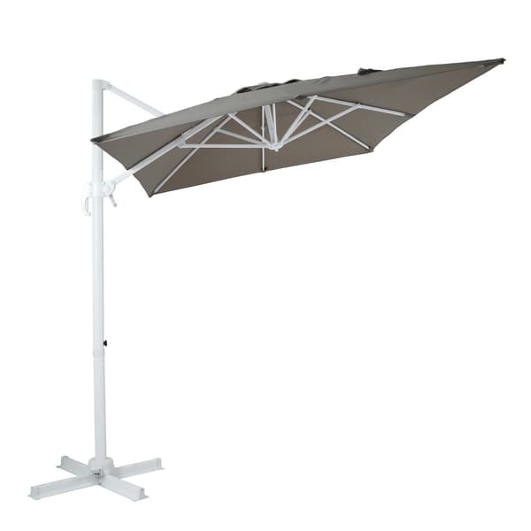 AXI Coco Parasoll  Vit, Duvgrå -  Parasoll stort  200x300 cm  - Hängparasoll, Aluminiumram, 360° Rotation, Parasoll balkong 3x3 - UV-resistent