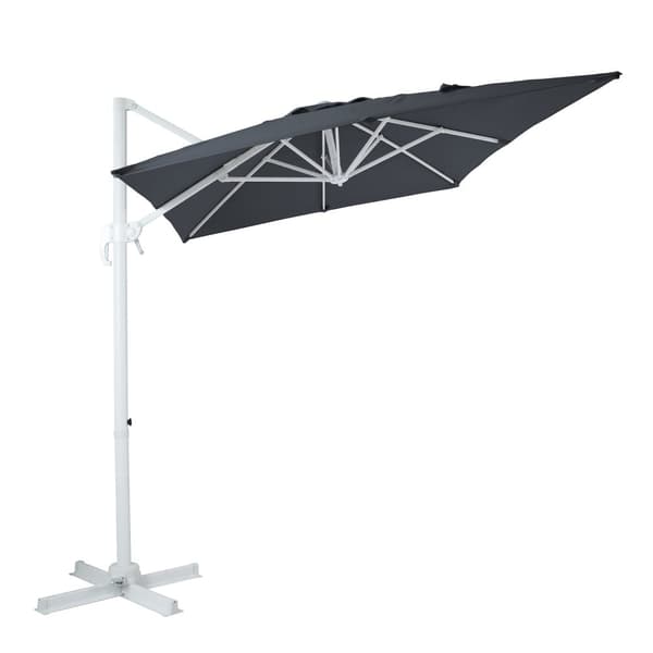 AXI Coco Parasoll  Vit, Grå -  Parasoll stort  200x300 cm  - Hängparasoll, Aluminiumram, 360° Rotation, Parasoll balkong 3x3 - UV-resistent