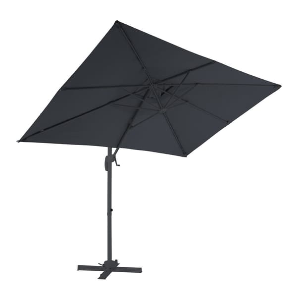 AXI Coco Parasoll Grå, Grå - Parasoll stort 200x300 cm - Hängparasoll, Aluminiumram, 360° Rotation, Parasoll balkong 3x3 - UV-resistent