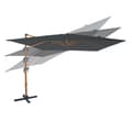 Miniatyrbillede 3 af 7: AXI Nima Parasoll Brun/Grå - Parasoll stort 300x300 cm - Hängparasoll, Aluminiumram, 360° Rotation, Parasoll balkong 3x3 - UV-resistent