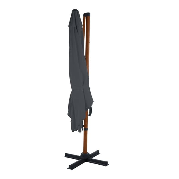 AXI Nima Parasoll Brun/Grå - Parasoll stort 300x300 cm - Hängparasoll, Aluminiumram, 360° Rotation, Parasoll balkong 3x3 - UV-resistent
