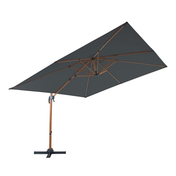 AXI Nima Parasoll Brun/Grå - Parasoll stort 300x300 cm - Hängparasoll, Aluminiumram, 360° Rotation, Parasoll balkong 3x3 - UV-resistent
