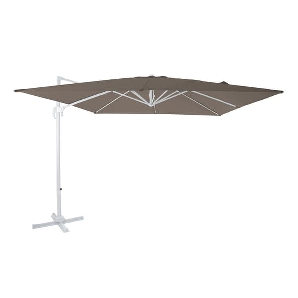 AXI Nima Parasol White/Tupe - Parasol large 300x300 cm - Ripustettava aurinkovarjo, Alumiinirunko, 360° Kierto, Parvekkeen aurinkovarjo 3x3 -