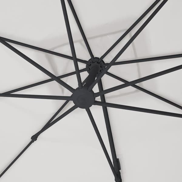 AXI Nima Parasol Grey, Beige - Parasol large 300x300 cm - Ripustettava aurinkovarjo, Alumiinirunko, 360° Kierto, Parvekkeen aurinkovarjo 3x3 -