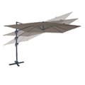 Miniatyrbillede 3 af 7: AXI Nima Parasoll Grå, Taupe - Parasoll stort 300x300 cm - Hängparasoll, Aluminiumram, 360° Rotation, Parasoll balkong 3x3 - UV-resistent