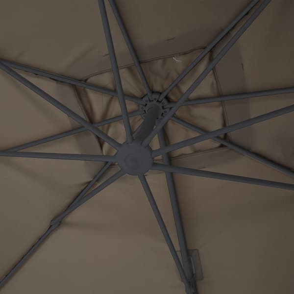 AXI Nima Parasoll Grå, Taupe - Parasoll stort 300x300 cm - Hängparasoll, Aluminiumram, 360° Rotation, Parasoll balkong 3x3 - UV-resistent