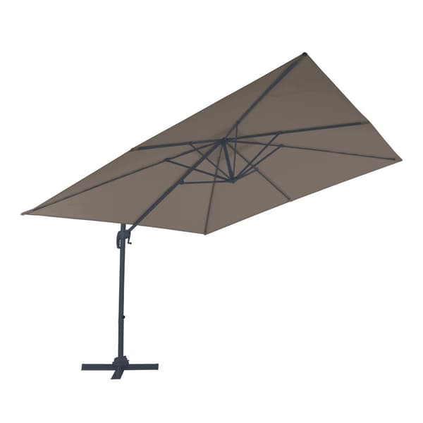 AXI Nima Parasoll Grå, Taupe - Parasoll stort 300x300 cm - Hängparasoll, Aluminiumram, 360° Rotation, Parasoll balkong 3x3 - UV-resistent